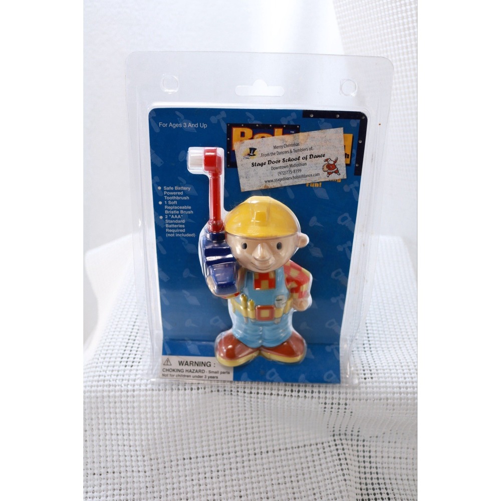 Bob the Builder Battery Operated Toothbrush Playfully Yours Vintage 2002 Sealed